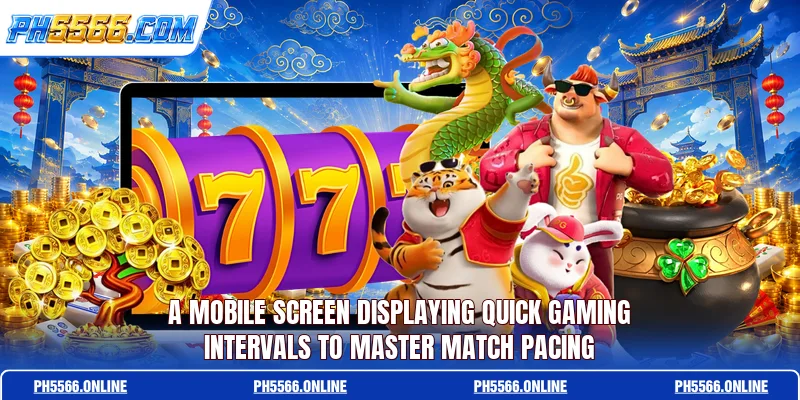 A mobile screen displaying quick gaming intervals to master match pacing 