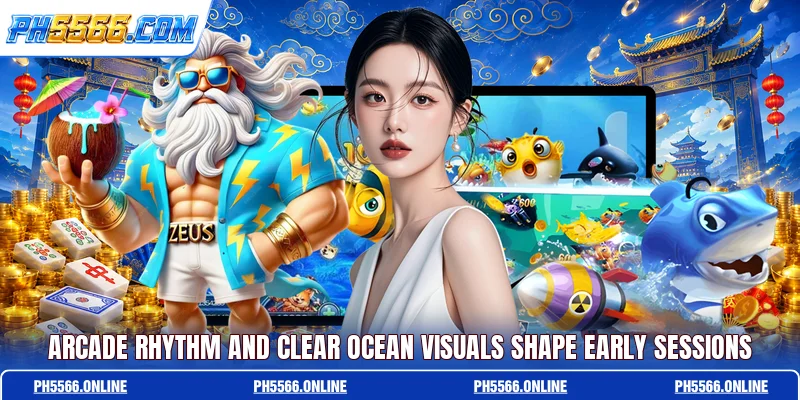 Arcade rhythm and clear ocean visuals shape early sessions