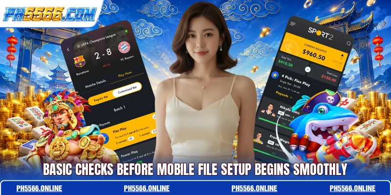 Basic checks before mobile file setup begins smoothly
