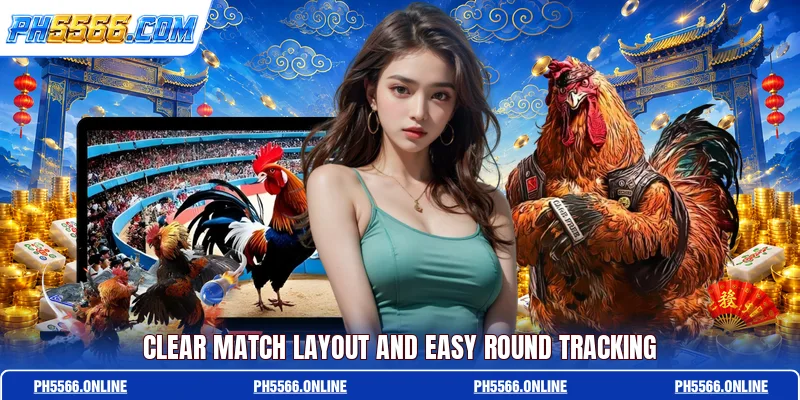 Clear match layout and easy round tracking