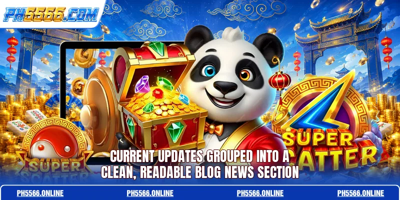 Current updates grouped into a clean, readable blog news section