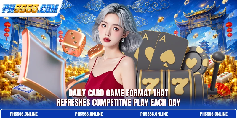 Daily card game format that refreshes competitive play each day