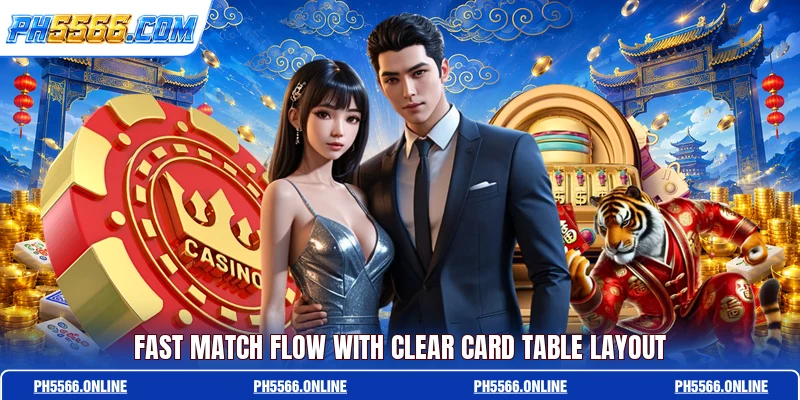Fast match flow with clear card table layout