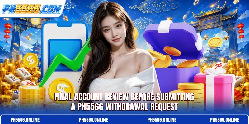 Final account review before submitting a Ph5566 withdrawal request