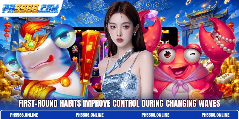 First-round habits improve control during changing waves