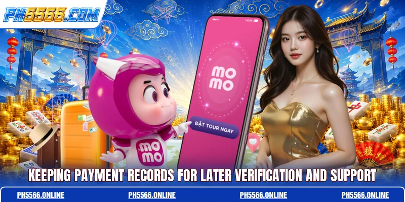 Keeping payment records for later verification and support