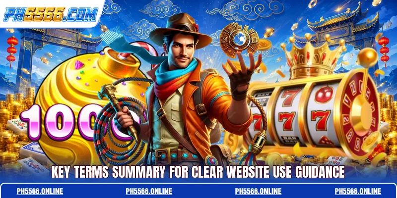 Key terms summary for clear website use guidance