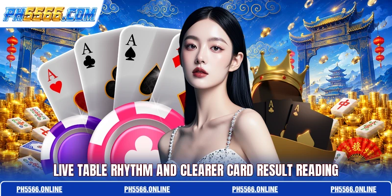 Live table rhythm and clearer card result reading