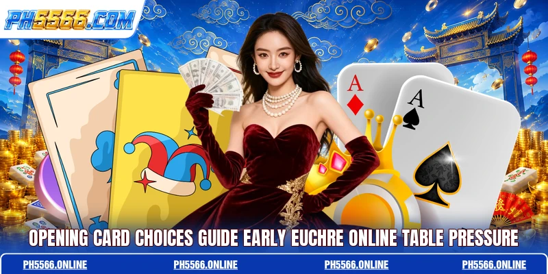 Opening card choices guide early euchre online table pressure
