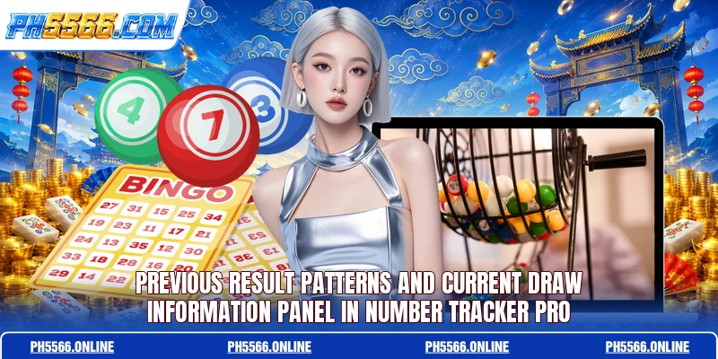 Previous result patterns and current draw information panel in number tracker pro