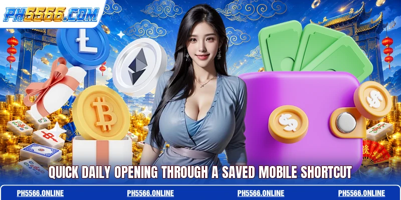 Quick daily opening through a saved mobile shortcut