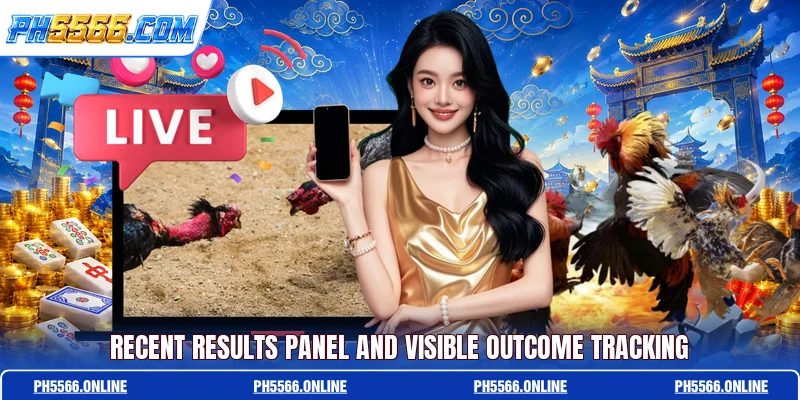 Recent results panel and visible outcome tracking