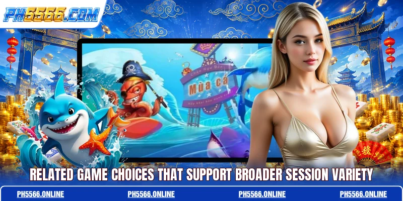Related game choices that support broader session variety