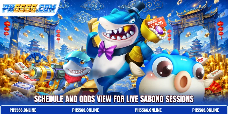 Schedule and odds view for live sabong sessions