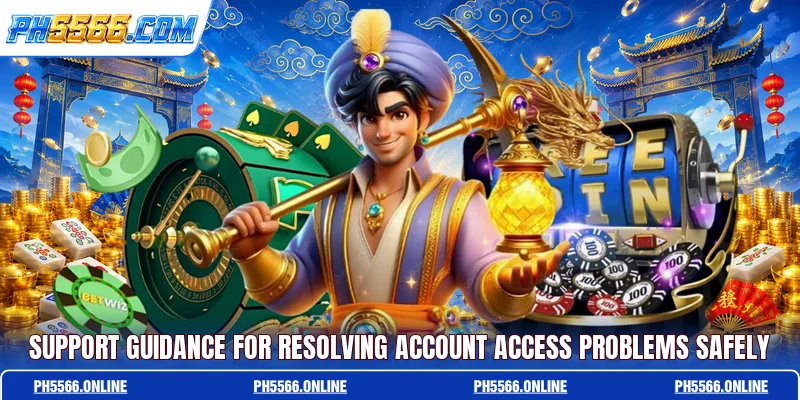 Support guidance for resolving account access problems safely