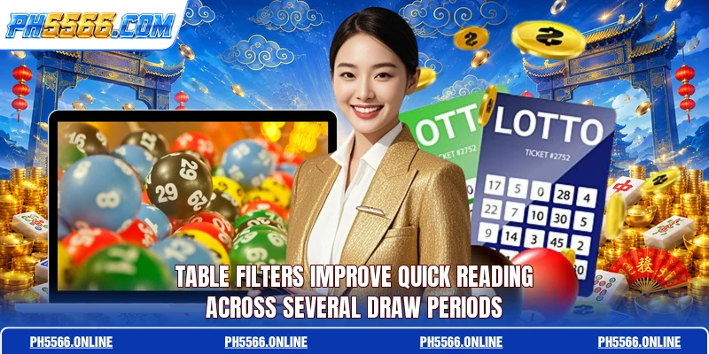 Table filters improve quick reading across several draw periods