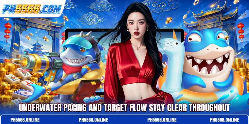 Underwater pacing and target flow stay clear throughout