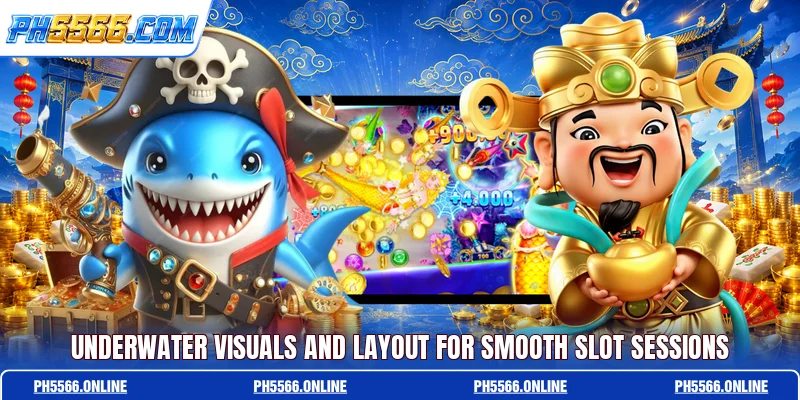 Underwater visuals and layout for smooth slot sessions